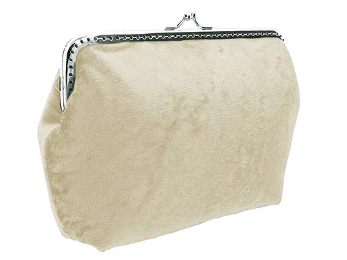Sametová ivory společenská kabelka 0470B