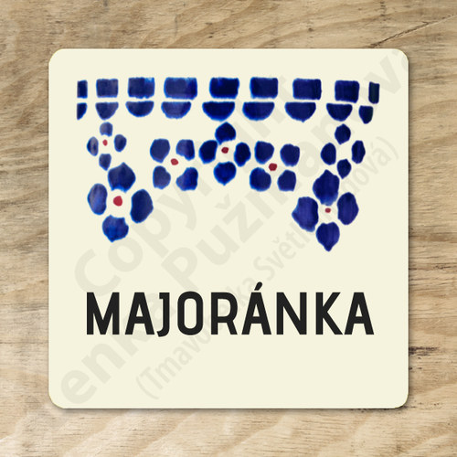 Majoránka - samolepka na kořenku