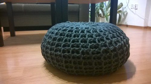 Velký pletený taburet/puf — foto 1
