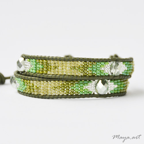 Zelený náramek inspirovaný CHAN LUU — foto 1