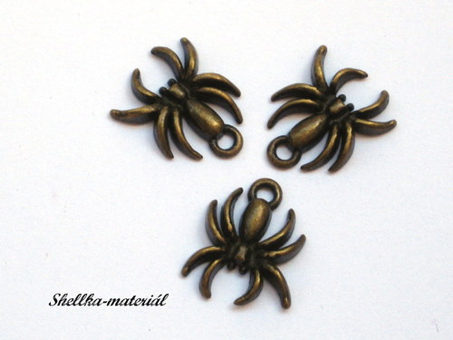 1866.Pavouk/ 18x14mm/ 10 kusů