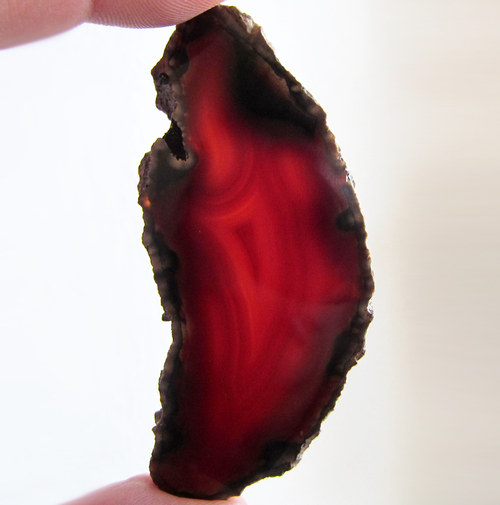 Achátový plátek, 75x35x5 — foto 1