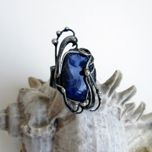 Prsten s lapis lazuli — foto 1