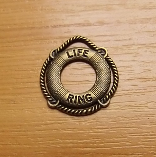 Záchranný kruh - starobronz - 22mm — foto 1