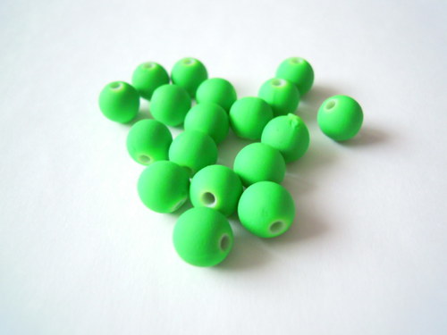 Neonové korálky zelené 8 mm 20ks