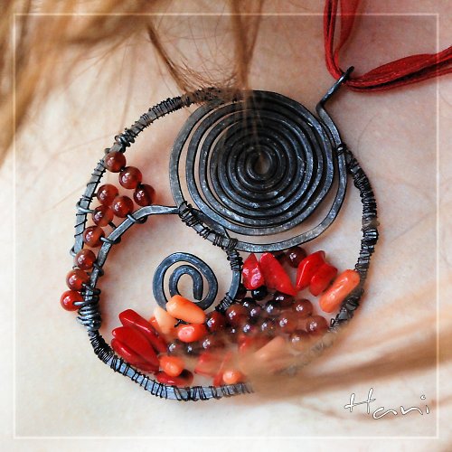 Red floreal - náhrdelník — foto 1