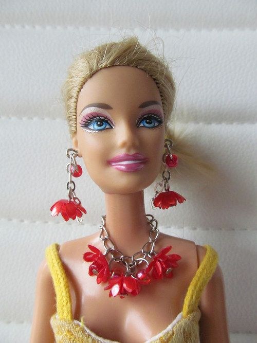 Barbie - makový náhrdelník a náušnice — foto 1