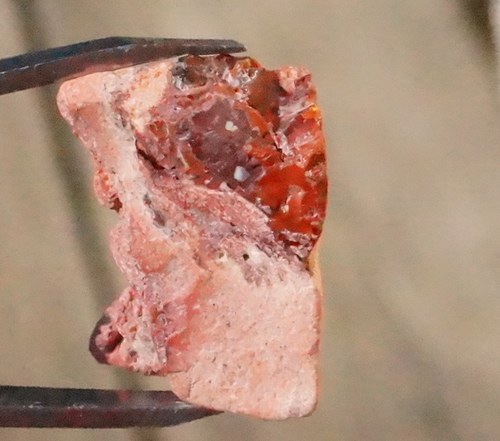 Ohnivý opál v mateční hornině B6587 — foto 1