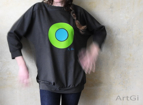 Šedá tunika - green&turquoise — foto 1
