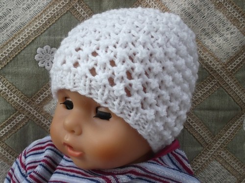Čepička na miminko 33-40 cm, bílá i jiné barvy.