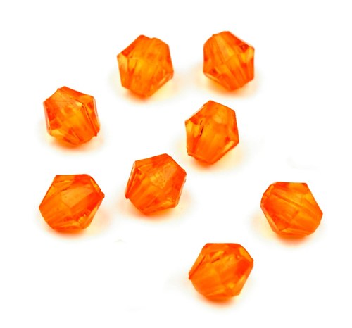 Sluníčka akrylová oranžová - 4 mm (50 ks)