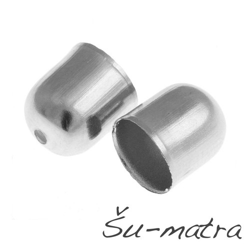 Koncovka kaplík platinový, 8x9 mm (100 ks)