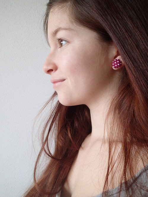 Dotty Buttons (Burgundy - White) — foto 1