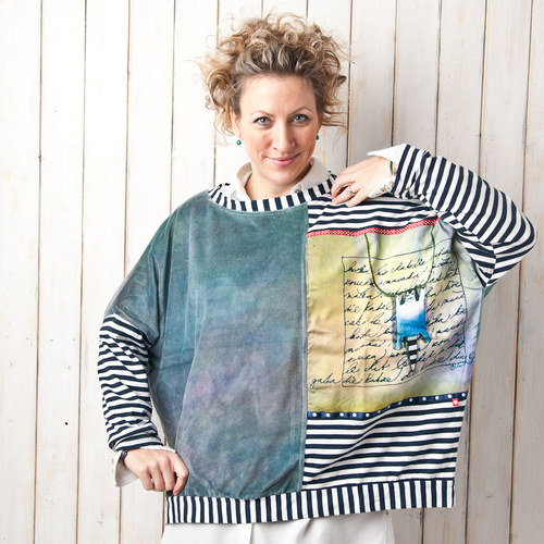 Sametová mikina - vel. L/XL — foto 1