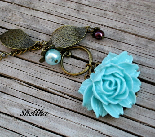 Náhrdelník ,,TURQUOISE ROSES,, + náušnice ZDARMA — foto 1