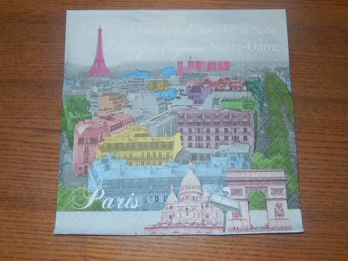 Ubrousek na decoupage - Champs Elysées