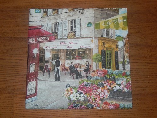 Ubrousek na decoupage - na vínku