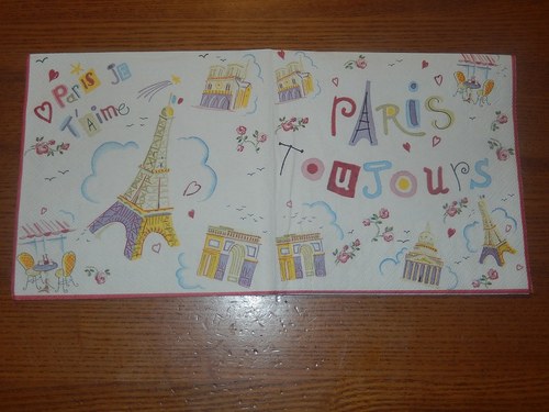 Ubrousek na decoupage - Paris toujours