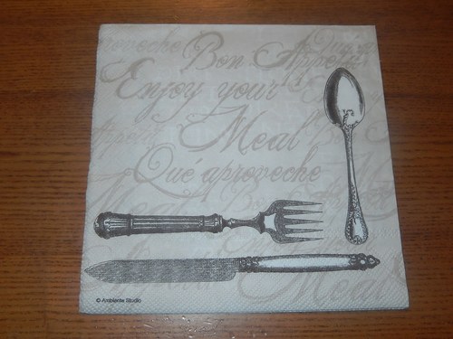 Ubrousek na decoupage - příbory — foto 1