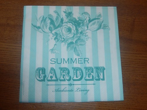 Ubrousek na decoupage - garden v zeleném