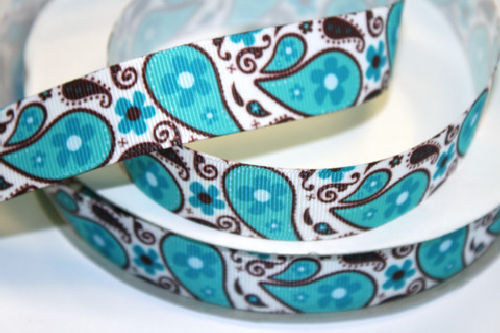 Stuha rypsová š.22 mm: Paisley