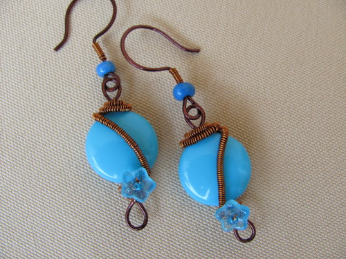 Náušnice - lentilles bleues — foto 1