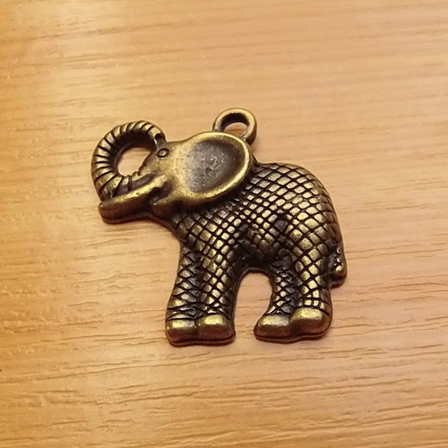 Slon - starobronz - 27mm x 28mm