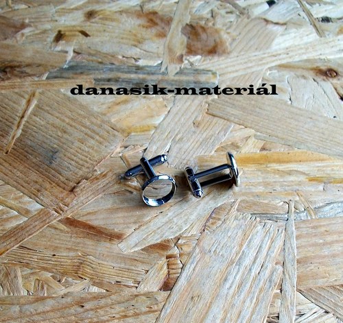 Manžetové Knoflíčky Platinové S Lůžkem 12 mm