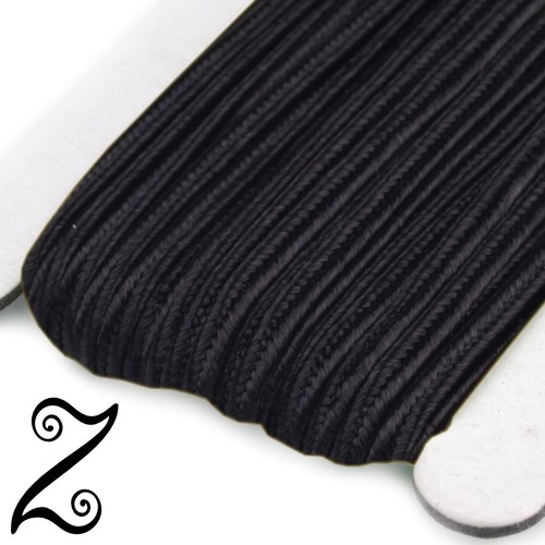 Sutaška, black, 3 mm (1m)