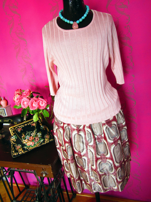 Halenka pink powder hedvábí — foto 1