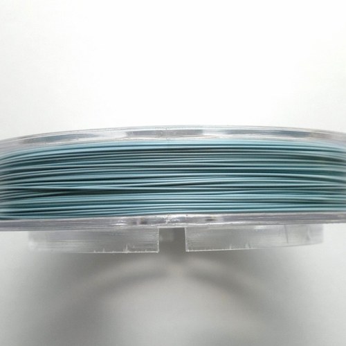 Bižuterní lanko nylon-ocel (modrá 0,4 m); 5 m