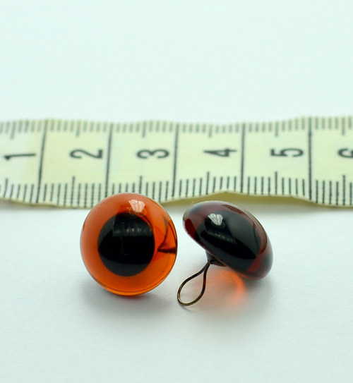 Skleněné oči hnědé průměr 15 mm — foto 1