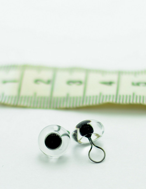 Skleněné oči čiré průměr 10 mm — foto 1