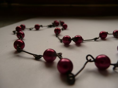 Červené měděné korálky — foto 1