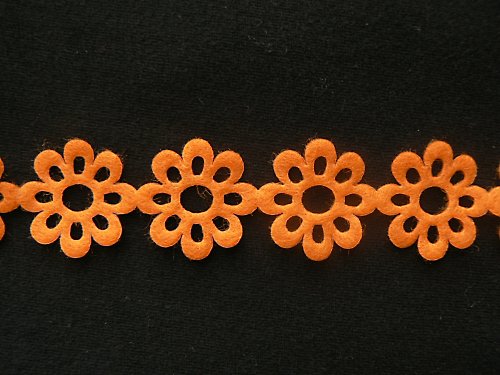Kytičky plsť - oranžové - 10ks — foto 1