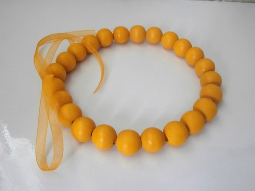 Dřevěné korále limetka-citron — foto 1