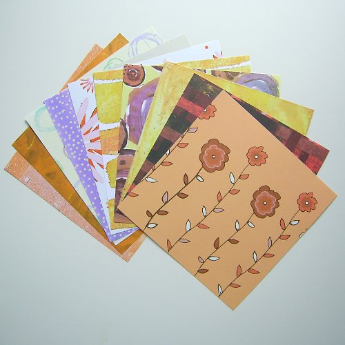 *** SLEVA!!! Sada papírů EARTH TONES 6"x6" — foto 1