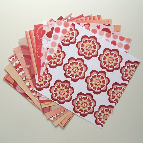 Sada papírů LOVE 8x8" — foto 1