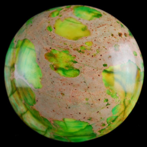 Variscit - kabošon (30 x 30 x 7 mm) — foto 1
