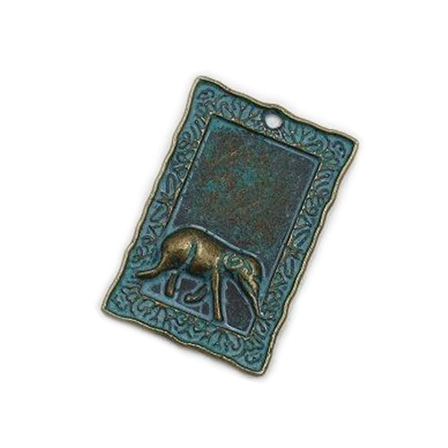 Patinovaný slon bronz, 1ks — foto 1