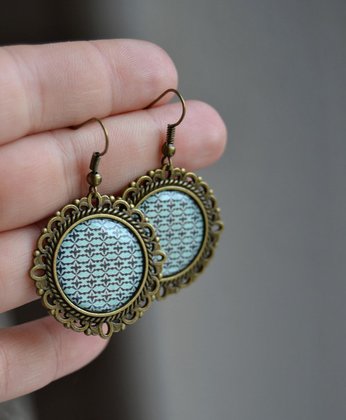 Vintage mint se vzorem