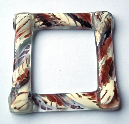 Malý hnědý rámeček 6 x 6 cm / S 497 — foto 1