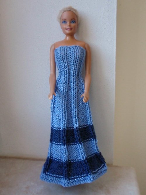 BARBIE-modré dlouhé šaty !SLEVA! — foto 1