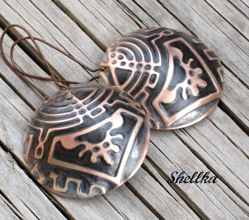 Náušnice ,,BLACK ORNAMENTS,, — foto 1