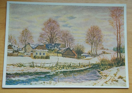 B. Hradečný (1876-1960)- Vesnice v zimě