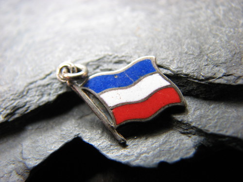 Vlajka tří pruhů...stříbrný (Ag) přívěšek
