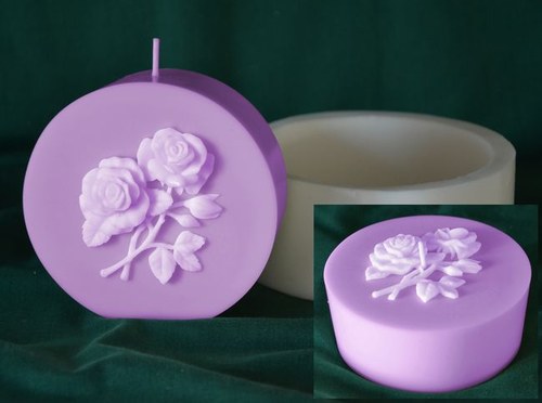 Forma na svíčky Růže Disk - průměr 10cm