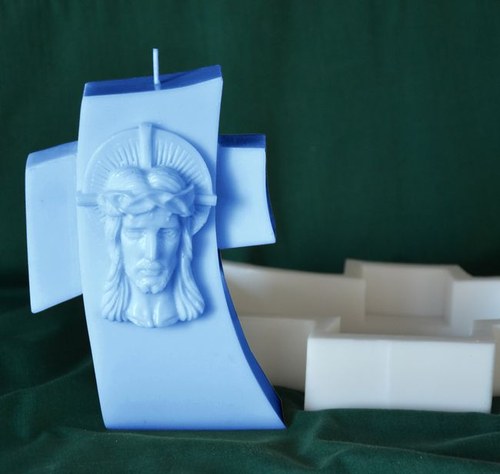 Forma na svíčky Kristus kříž - výška 15cm