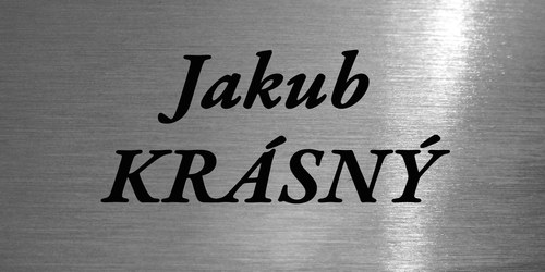 Jmenovka na dveře, schránku matně zlatá 12x6cm
