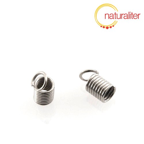 Koncovka kulatá 9x5mm, platinová barva, 10ks
